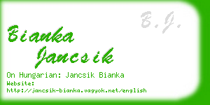 bianka jancsik business card